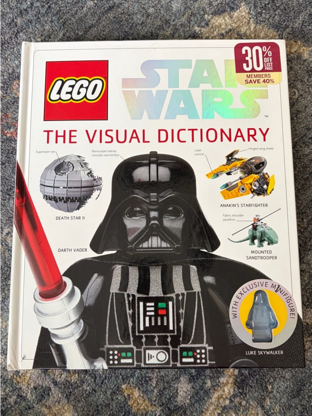 Lego Star Wars Back Cover Artwork in White, Green, Orange, Red, Yellow, Blue